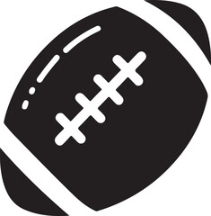 American football ball icon simple vector Active sport Body run