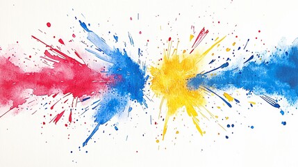 Abstract watercolor splatter art