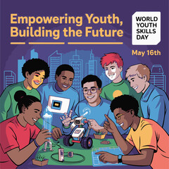 World Youth Skills Day Banner Design &ndash; Celebrate Youth Empowerment and Skill Development