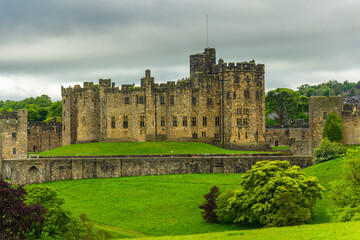 Fototapeta premium view from the Alnwick Castle located in north east England, UK