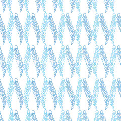 Blue floral zigzag pattern seamless background for fabric and textile designs