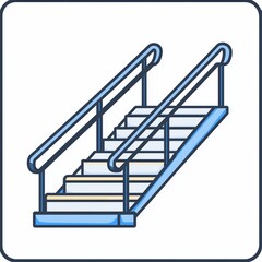 Accessible stairs with handrails