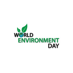 World Environment Day Eco Graphic with Green Leaf and Earth Symbol