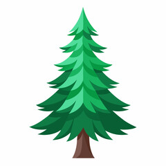 Obraz premium christmas tree isolated on white