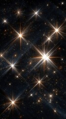 Fototapeta premium Sparkling Starscape Celestial Night Glowing Galaxy Cosmic Background