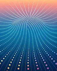 Obraz premium Abstract Gradient Mesh Background with Network Connection Dots – Red to Blue Technology Flow Design distal background