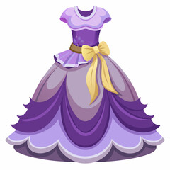 vector illustration of a wedding dress