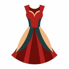 red dress on a white background