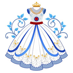 wedding dress vector illustration