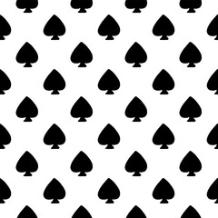 Card suit spades seamless pattern background Doodle cartoon design for textile Hand drawn ink sketch Geometric style Fashion print for clothes greeting invitation card flyer banner poster paper cover