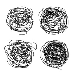Tangled scribble logo icon sign Hand drawn ink sketch Decorative scrapbooking element Doodle abstract design style Fashion print clothes greeting invitation card flyer banner poster cover social ad