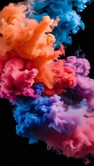 Obraz premium Abstract colorful ink swirls in water