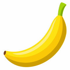 Yellow Banana Fruit Vector Icon Illustration