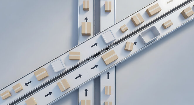 Efficient package sorting system in a modern distribution center