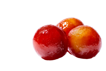 Fresh, vibrant fruit display, glossy red and orange apples arranged artistically, ideal for wellness or food-related themes. Isolated on white background or PNG