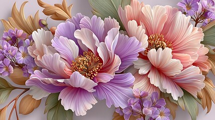 Romantic soft bloom petals arranged in artistic harmony high resolution image