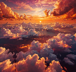 Majestic desert and mountain sunsets embrace the Grand Canyon's fiery beauty.