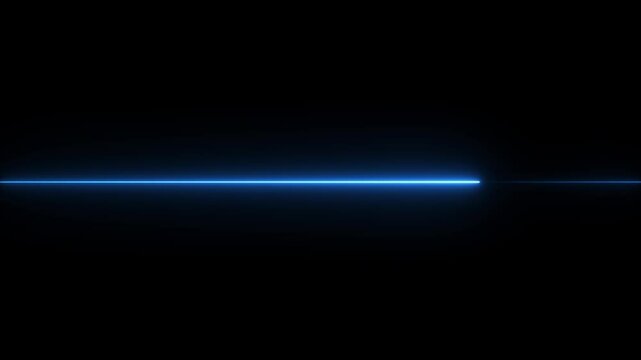 Fast speed Horizontal neon line animation moving from right to left on black screen. Continuous one line drawing. Line art. Academical education. Hand drawn.