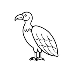 Vector illustration of Vulture line art