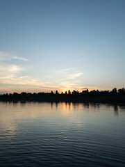 sunset over the river