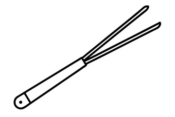 Simple outline illustration of tweezers with transparency for diverse design uses