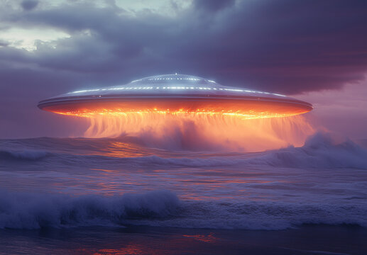 UFO, USO Unidentified Submerged Object, alian craft comes from ocean