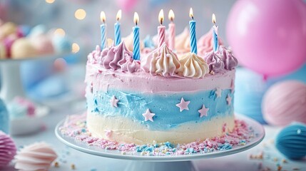 birthday cake with candles Magical Frosted Birthday
