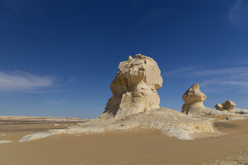 Rock formation of the New White desert, Egypt