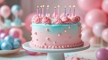 birthday cake with candles Magical Frosted Birthday