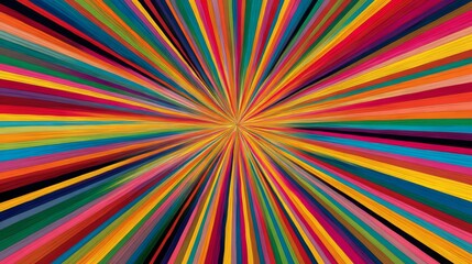 Colorful Radial Lines Burst Abstract Background