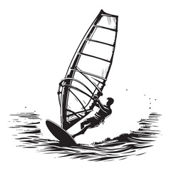 Man surfing on waves image vector