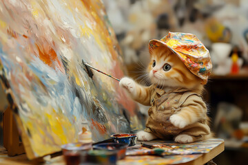Painting kitten