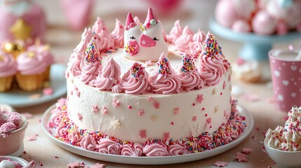 birthday cake with candles and flowers Magical Frosting Cake