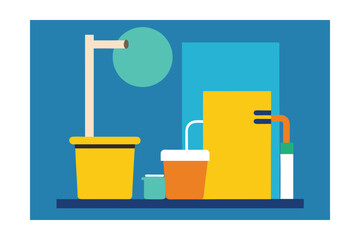 vector illustration of a trash can