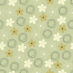 Plumeria flowers vector seamless pattern. Floral surface design of tropical Hawaiian frangipani flowers