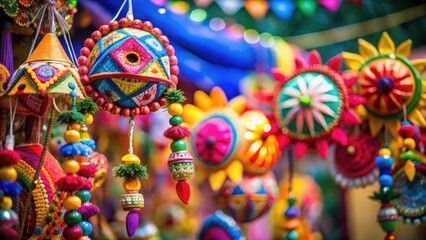 Vibrant Handmade Festive Decorations: Colorful Celebration Displays