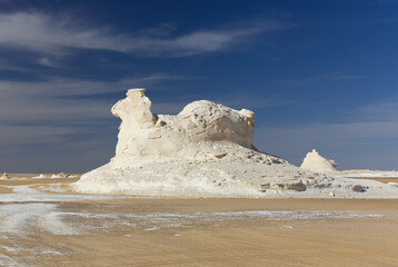 Rock formation of the New White desert, Egypt