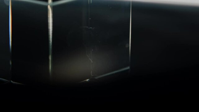 Mysterious Glass Prism with Crystal Reflections Effect