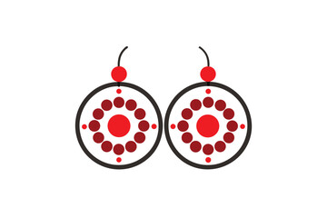 red christmas balls on white background