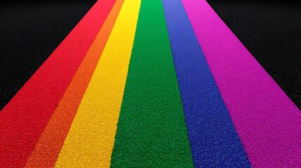 Obraz premium Rainbow Road: A Vibrant Path of Colors