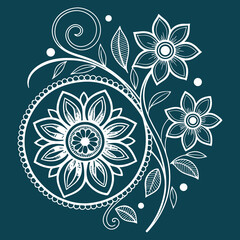 abstract floral background with flowers