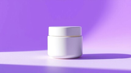 Silhouetted Minimalist Face Cream Jar Mockup High-Resolution Product Photography