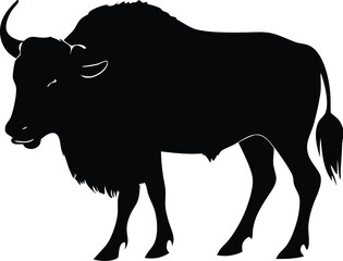 Buffalo black silhouette Designs 
