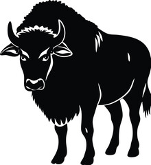 Buffalo black silhouette Designs 