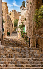 Die Burg Santuari de San Salvador in Artá, Mallorca, Balearen, Spanien