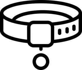 Solid pet collar with buckle