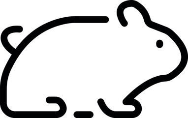 Hamster/Guinea Pig Simple Icon
