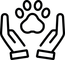 WebHands holding paw icon