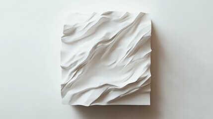 Obraz premium Abstract white sculptural square