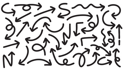 pen arrow, charcoal and arrow sketches in dynamic styles. hand drawn directional grunge arrow designs elements add artistic flair to infographics, presentations, and designs